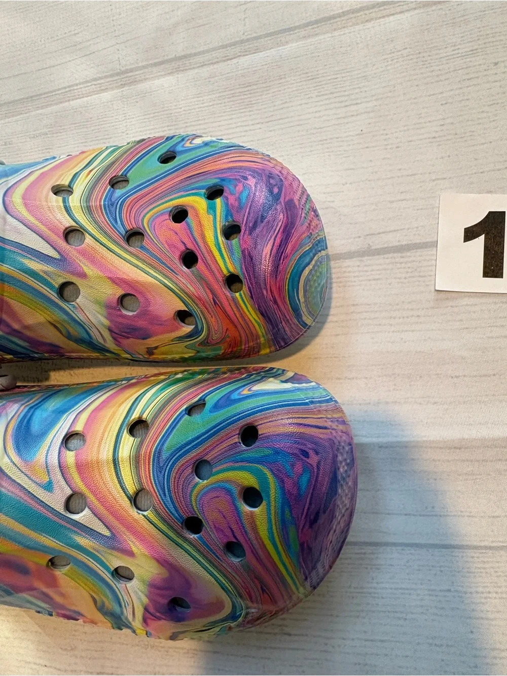Kids Multicolor Swirl Fleece-Lined Clogs